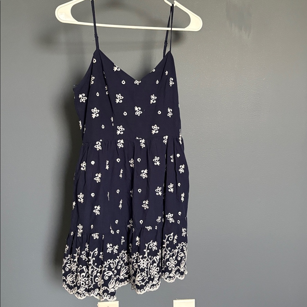 Miami Navy Blue Floral Dress
